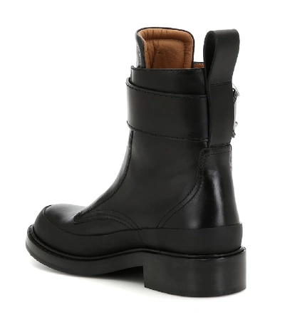 Shop Chloé Roy Leather Ankle Boots In Black