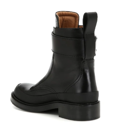 Chloé Roy Rubber-trimmed Leather Ankle Boots In Black | ModeSens