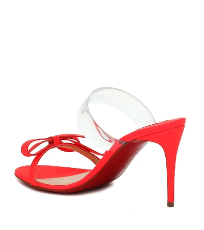 Shop Christian Louboutin Just Nodo 85 Leather And Pvc Sandals In Red