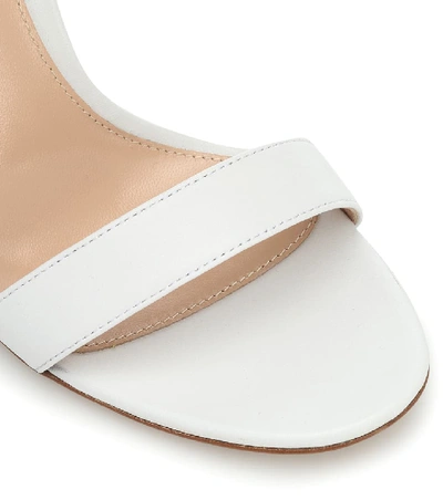 Gianvito Rossi Portofino 105 White Leather Sandals | ModeSens
