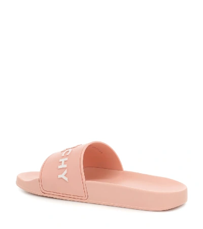 Shop Givenchy Logo Slides In Pink