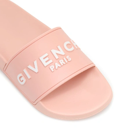 Shop Givenchy Logo Slides In Pink