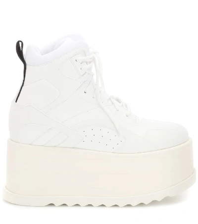 Shop Stella Mccartney Eclypse Platform Sneakers In White