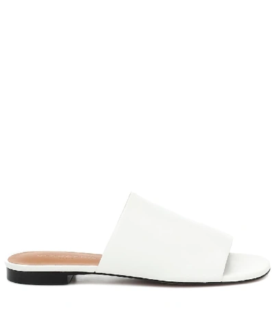 Shop Clergerie Itou Leather Sandals In White