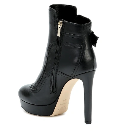 Shop Jimmy Choo Britney 115 Leather Ankle Boots In Black