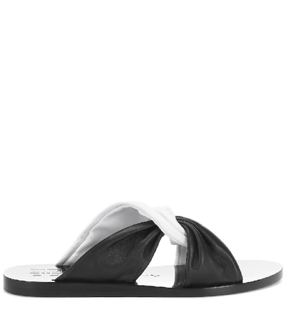 Shop Givenchy Leather Sandals In White