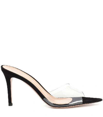 Shop Gianvito Rossi Elle 85 Leather Sandals In Black