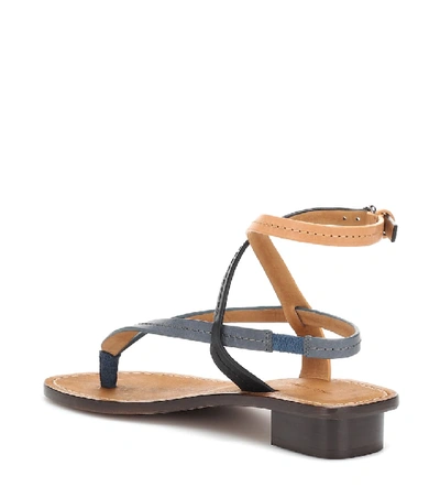 Shop Isabel Marant Jeony Leather Sandals In Neutrals