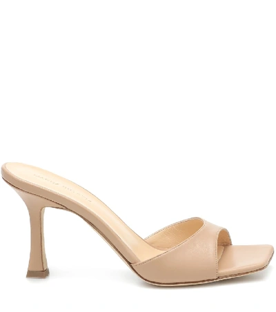 Shop Magda Butrym Estonia Embellished Leather Sandals In Beige