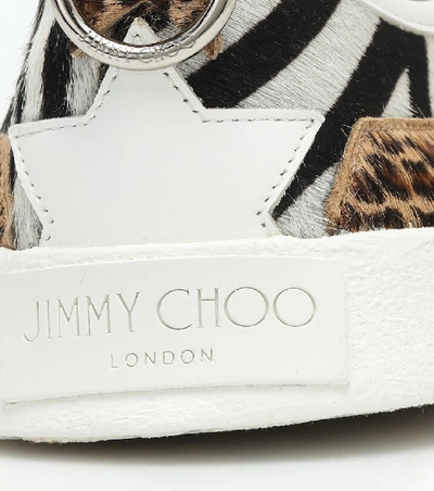 Shop Jimmy Choo Impala Lo/f Animal-print Sneakers In Multicoloured