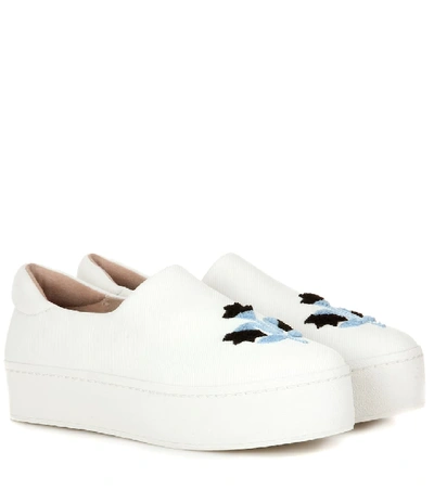 Shop Opening Ceremony Embroidered Slip-on Shoes In White