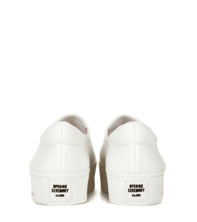 Shop Opening Ceremony Embroidered Slip-on Shoes In White
