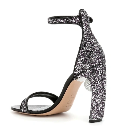 Shop Nicholas Kirkwood Meava Glitter Sandals In Metallic
