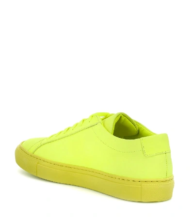 Shop Common Projects Original Achilles Low Suede Sneakers In Yellow