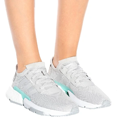 Shop Adidas Originals Pod-s3.1 Mesh Sneakers In Grey