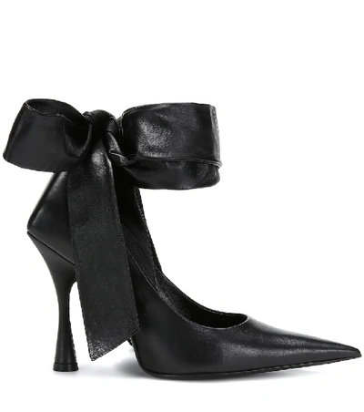 Shop Balenciaga Dance Knife Leather Pumps In Black