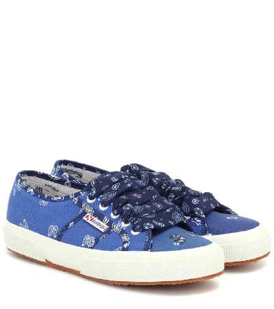 Shop Alanui X Superga® Printed Sneakers In Blue