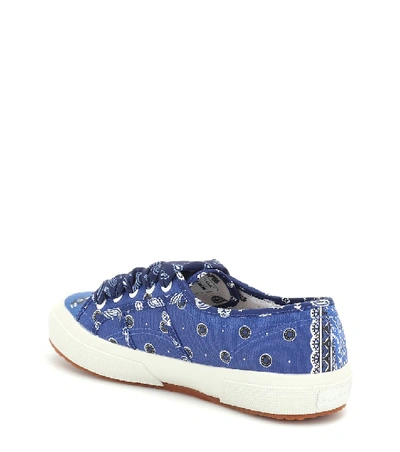 Shop Alanui X Superga® Printed Sneakers In Blue