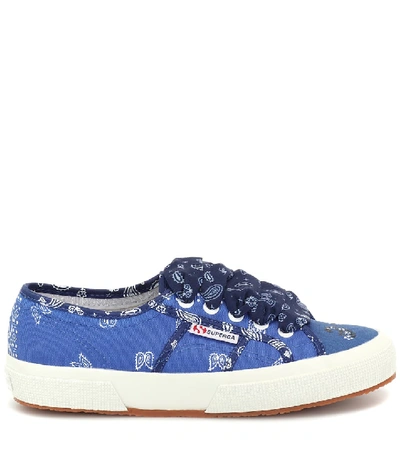 Shop Alanui X Superga® Printed Sneakers In Blue