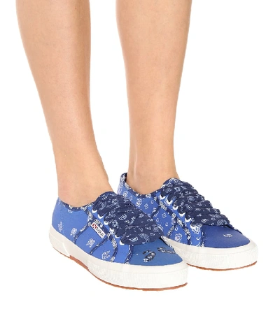 Shop Alanui X Superga® Printed Sneakers In Blue