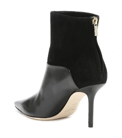 Shop Jimmy Choo Beyla 85 Leather Ankle Boots In Black