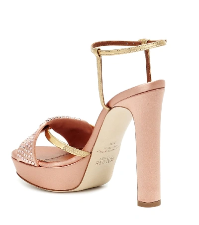 Shop Malone Souliers Lauren Embellished Platform Sandals In Pink