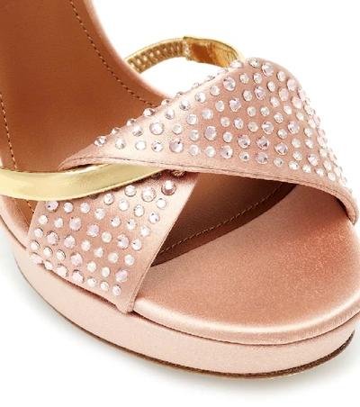 Shop Malone Souliers Lauren Embellished Platform Sandals In Pink