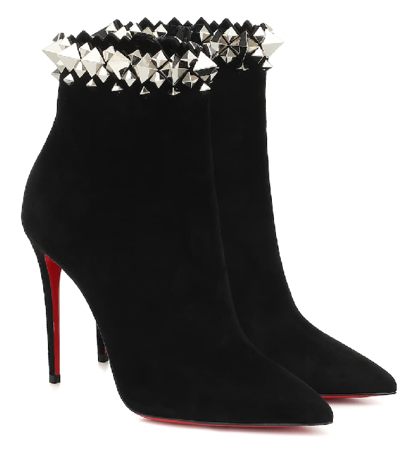 christian louboutin suede ankle boots