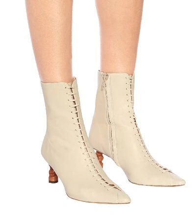 Shop Rejina Pyo Simone Leather Ankle Boots In Neutrals