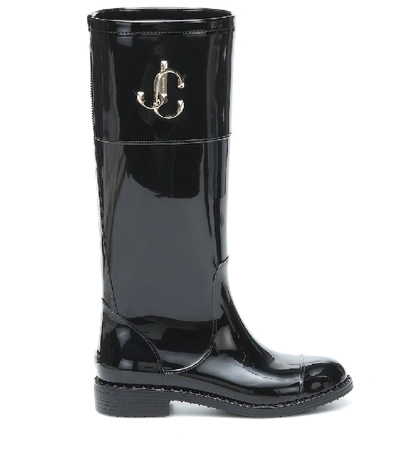 Shop Jimmy Choo Edith Rain Boots In Black
