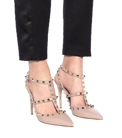 Valentino Garavani Rockstud Ankle Strap Pump In Pink