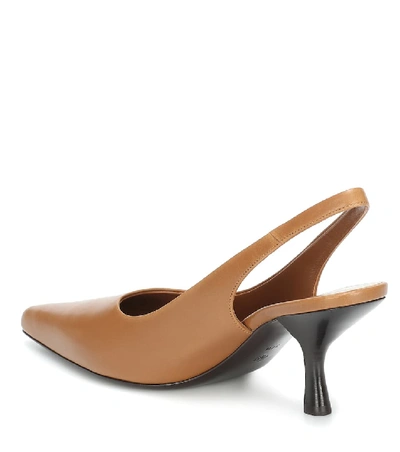Shop The Row Bourgeoisie Leather Slingback Pumps In Brown