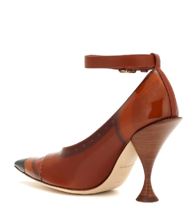 Shop Burberry Pvc Pumps In Brown