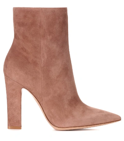 Shop Gianvito Rossi Exclusive To Mytheresa.com - Daryl Suede Ankle Boots In Pink