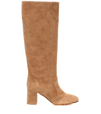 Shop Maryam Nassir Zadeh Lune Suede Boots In Brown