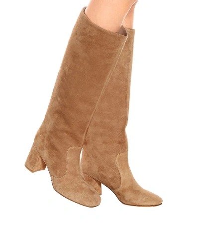 Shop Maryam Nassir Zadeh Lune Suede Boots In Brown
