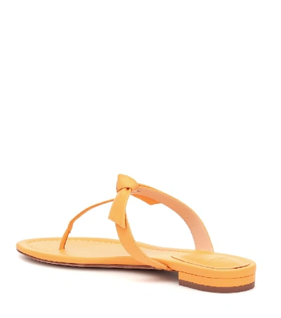 Shop Alexandre Birman Clarita Leather Sandals In Yellow