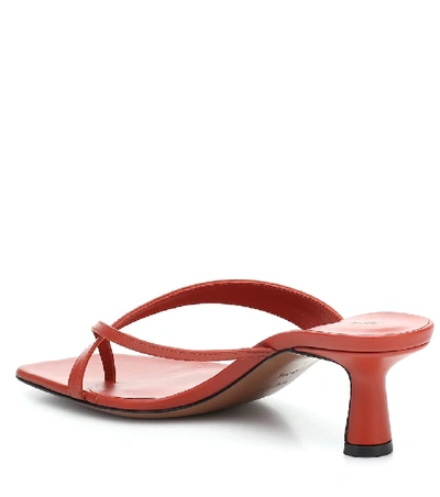 Shop Neous Florae Leather Sandals In Red