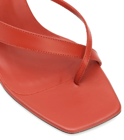 Shop Neous Florae Leather Sandals In Red