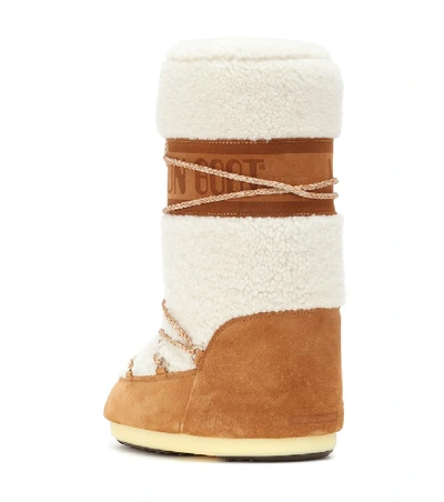 Shop Moon Boot Classic Shearling Boots In White