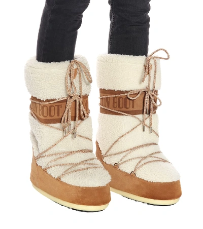 Shop Moon Boot Classic Shearling Boots In White