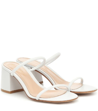 Shop Gianvito Rossi Byblos 60 Leather Sandals In White