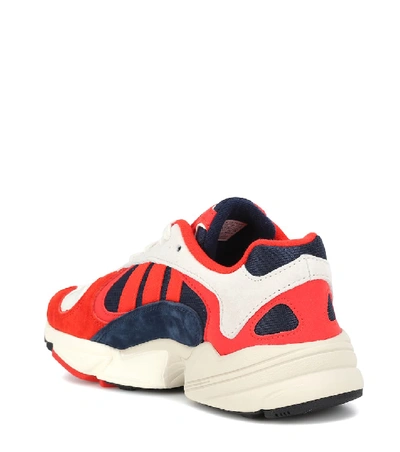 Shop Adidas Originals Yung 1 Nubuck Sneakers In Red