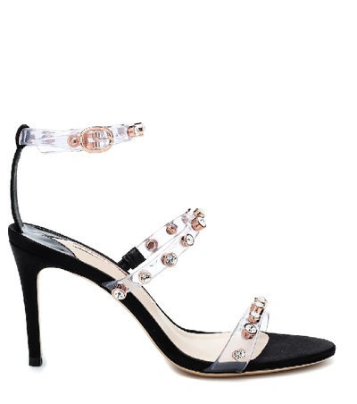Shop Sophia Webster Rosalind Crystal-embellished Sandals In Black
