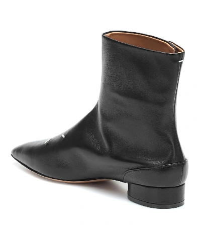 Shop Maison Margiela Leather Ankle Boots In Black