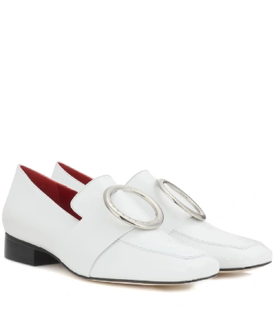 Shop Dorateymur Harput Patent Leather Loafers In White