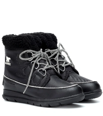 Shop Sorel Explorer Carnival Nylon Boots In Black