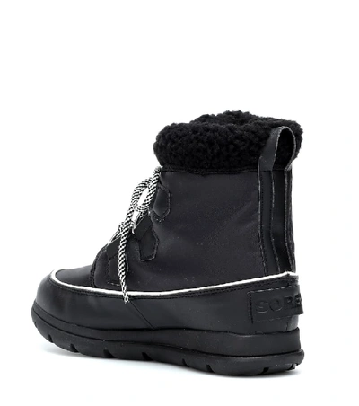 Shop Sorel Explorer Carnival Nylon Boots In Black