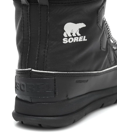 Shop Sorel Explorer Carnival Nylon Boots In Black