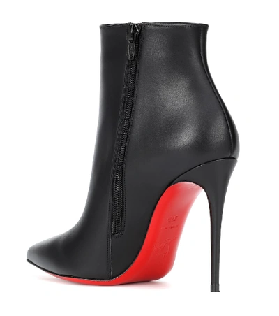 Shop Christian Louboutin So Kate 100 Leather Ankle Boots In Black